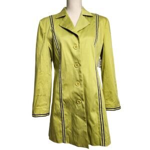 Good clothes Lined Coat Size 10 Bright Green, Orange Lining Retro Bright Retro